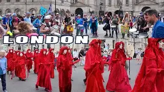 [4K] LONDON WALK -  THOUSANDS PEOPLE JOIN 'RESTORE NATURE NOW' MARCH IN CENTRAL LONDON