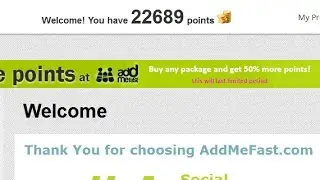 Como ganhar 20 mil pontos no Addmefast 2016[How to get 20,000 free points addmefast]