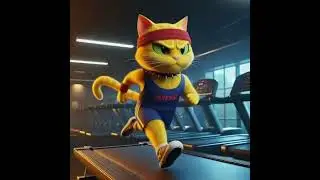 Gym Motivation cat version with Motivated Cat #shorts,#motivation ,#strong,#fitness,#cats,#meow,#ai
