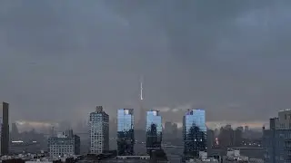 NYC Timelapse - Day to Night - Storms, High Winds & Lightning - December 19, 2025