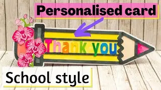 Pencil shaped card using free SVG file from Sarah Christie