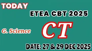 ETEA CT & PET CBT Test Date 27 & 29 June 2025 | General Science MCQs with Full Answer Key
