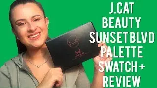 J.CAT BEAUTY SUNSET BLVD PALETTE SWATCH AND REVIEW | KRISTEN'S KRISTMAS 2017 DAY 13 🎅🏼🎄🤶🏼