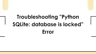 Troubleshooting 