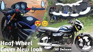 Wheel cover Hf Deluxe and splendor bicks modified installation New wheel cover  #HfDeluxe #splendor