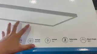 Sunco 1x4 LED Flat Panel Light Fixture 46W Selectable Brightness, Selectable Color Temperature, Drop