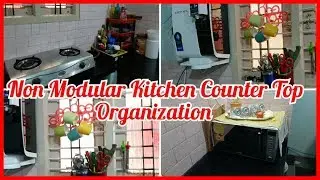 Indian Small Kitchen Counter-Top Organisation, Renter Friendly Kitchen Organisation Ideas