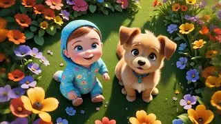 Baby Mia Pets a Puppy | Gentle Pet Song for Kids | Nursery Rhymes and Toddler Learning