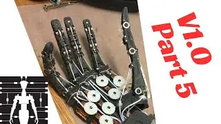 How to build a V1.0 DexHand Part 5: First finger example assemble to palm #DIY #lowcost #robot #hand