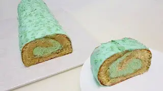 БИСКВИТНЫЙ РУЛЕТ ЯБЛОЧНАЯ ФАНТАЗИЯ ( sponge roll apple fantasy )
