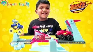 BLAZE TUNE AND JUMP GARAGE PLAYSET WITH SUPREETH TOYZ