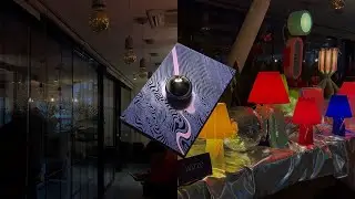 walking around at an art based pop-up store