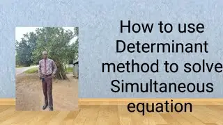 How to use Determinant method to solve Simultaneous equation 