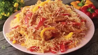 Delicious Chicken Fajita Rice Recipe By Chef Hafsa | Hafsas Kitchen