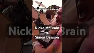 Nicko McBrain and Simon Dawson drum comparison Murders in the Rue Morgue