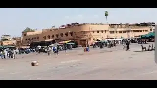 المشي في المدينة في مراكش walking in the city of Marrakesh Morocco