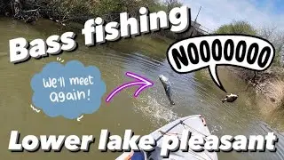 BASS fishing LAKE pleasant Az( LOWER lake )