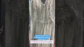 Beaded Wedding Dress Dry Cleaned at Diamond TDC