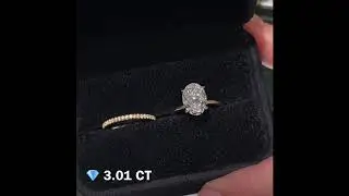 3 Carat Oval Diamond Two-Tone Engagement Ring