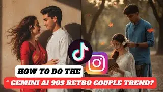 How to do the retro ai couple image trend | Gemini Ai photo retro couple editing tutorial