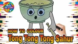 How to Colour Tong Tong Tong Sahur | Easy Colouring Tutorial for All Ages