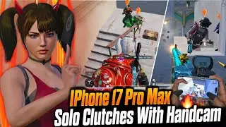 iPhone 17 Pro Max Gaming Performance 💯✅Solo 1v4 Clutches With Handcam🔥 | BGMI |…