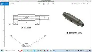 Belt roller support assembly # Part 6 # Center Pin # in solidwork