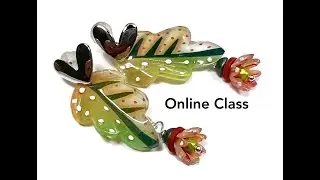 Leaf Love , a Shrinkets Shrink plastic earring  making Tutorial