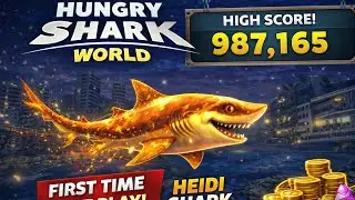 FIRST TIME BEST PLAY! 🦈🔥 | Heidi Shark Score 987,165 | Hungry Shark World