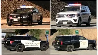*SHOOTING RESPONSE*  Multiple Agencies Responding Code 3 to freeway shooting. CHP, SMCSO, SBPD.