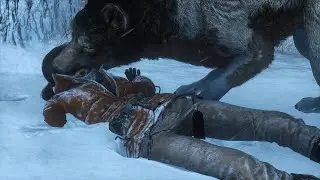 Lara Croft attacked by a wolf (Free Cam) - Rise of the Tomb Raider (リョナ)