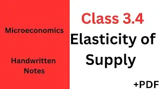 Class 6 Elasticity of Supply | Microeconomics | Handwritten Notes PDF | UPSC NET JRF MA BA 11-12th 
