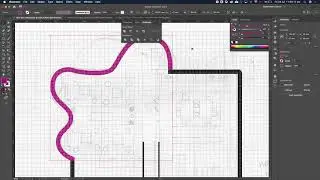 Architectural Plan: Part 2: Illustrator plan with curved windows