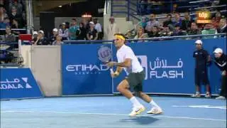 Rafa Nadal vs. Roger Federer, tie break 1er.set  Abu Dhabi 2011