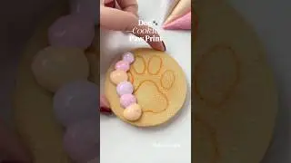 Easy Dog Paw Print Cookie 🐾 Recipes and Cutters link in bio #cookiedecorating #satisfying #dog
