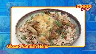 Корнуэльские куры в глазури из абрикосового бренди с пловом из дикого риса | Dinner DeeAs с барбе...