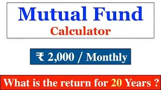 Mutual Fund SIP Calculator | Monthly 2000 for 20 Years #finconcise #shorts