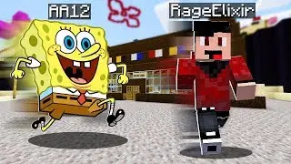 PRETENDING to be SPONGEBOB with MINECRAFT CHEATS! (Minecraft Trolling Prank)