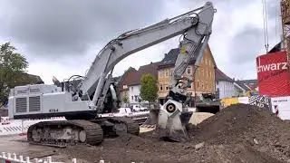 2x 55t Bagger im Kanalbau, Fa. Uhrig - Hitachi ZX470 und ZX490