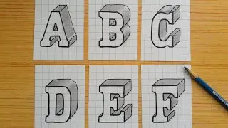 3d Drawing Letter A - Z /How To Draw Capital Alphabet Easy For Beginners