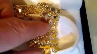 pulsera antigua oro 18k para dama y/o caballero 25 gramos