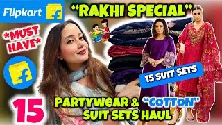 Huge Flipkart 15 Affordable PARTY WEAR & COTTON SUIT SETS Haul✨Upto 70% OFF || Neha Singh #flipkart 