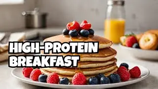 Fluffy 2-Ingredient Protein Pancakes 🥞 | High-Protein, Low-Carb Breakfast in 5 Minutes