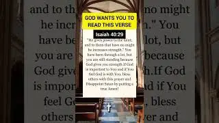 DON'T IGNORE THIS BIBLE VERSE&ndash; ISAIAH 40:29 #prayerpowerhub #viralshort #bibleverse #quotes #prayer