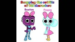 swapping the clothes of DW characters!(part 3)  #dandysworldmeme #clothesswap #fypシ゚viral #yipee