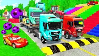 Long Massive Truck vs Speed Bumps &ndash; Impact Physics Crashes (BeamNG) EP.8 🔧