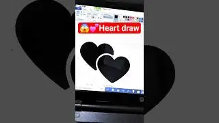 😱💕heart draw/ms paint/easy draw#shortsvideo #viral #mspaint #trending #explore #asmr #tricks #tips