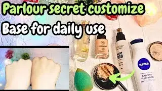 Glass skin foundation hack || Parlour secret costumize base || waterproof bridal base for summer||