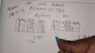 27/01/2026 KOLKATA FATAFAT TIPSII TODAY KOLKATA FF TIPS TODAY II KOLKATA FATAFAT TIPS