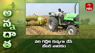 Paddy bailer for collection of paddy straw | ETV